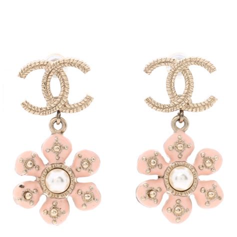 white chanel cc flower earrings|Chanel earrings official website.